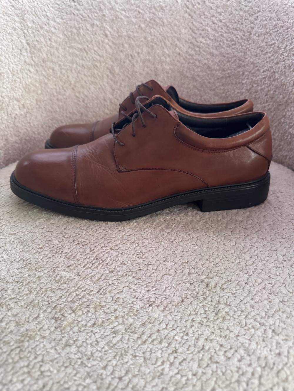 Nunn Bush Comfort Gel Men’s Brown Dress Casual Shoes Size 12M EUC